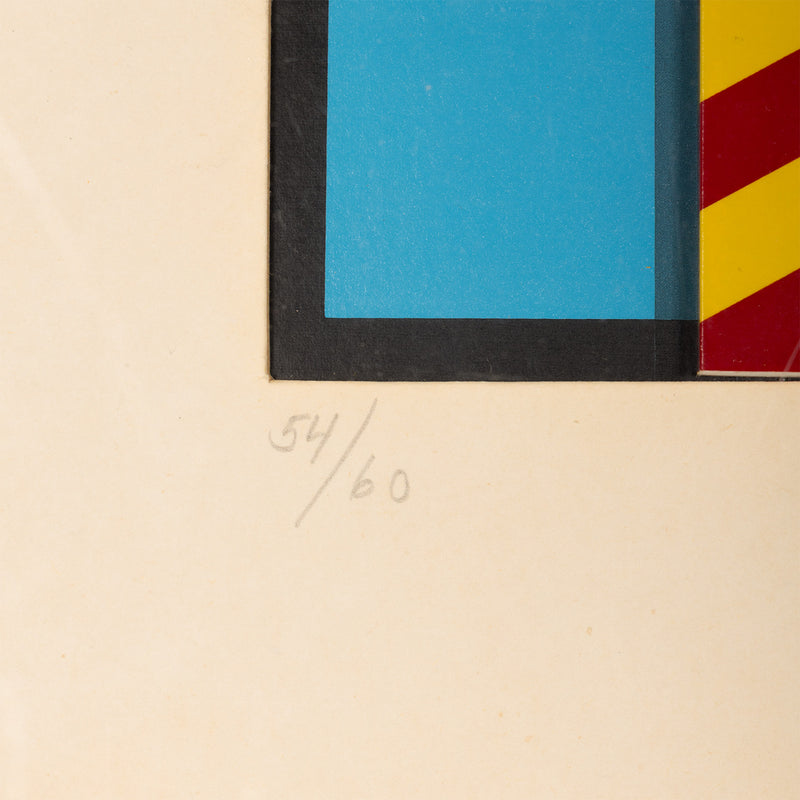 allan d'arcangelo abstract pop art hard-edge abstraction op art highways american artist american roadways roadtrip multiples signs hazards stripes 3-d art limited edition 1971 1970s 