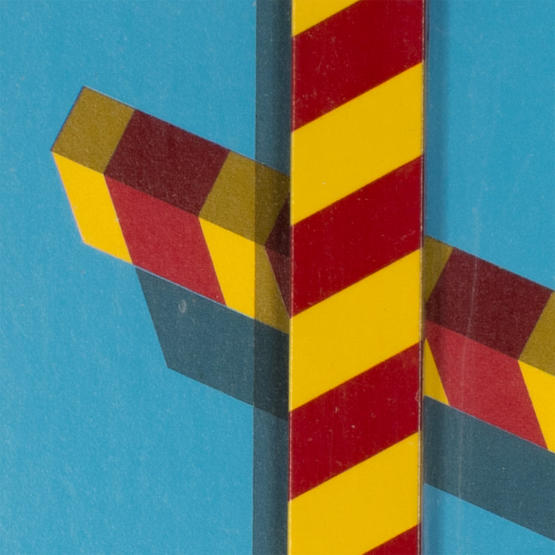 allan d'arcangelo abstract pop art hard-edge abstraction op art highways american artist american roadways roadtrip multiples signs hazards stripes 3-d art limited edition 1971 1970s 