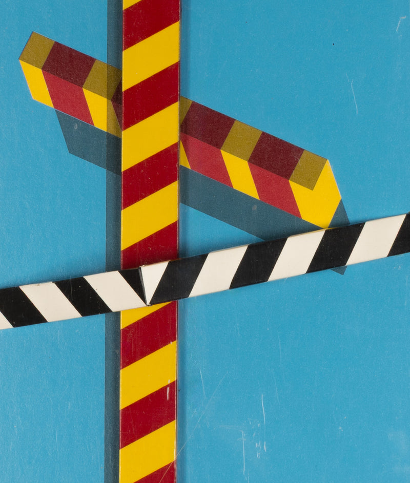 allan d'arcangelo abstract pop art hard-edge abstraction op art highways american artist american roadways roadtrip multiples signs hazards stripes 3-d art limited edition 1971 1970s 