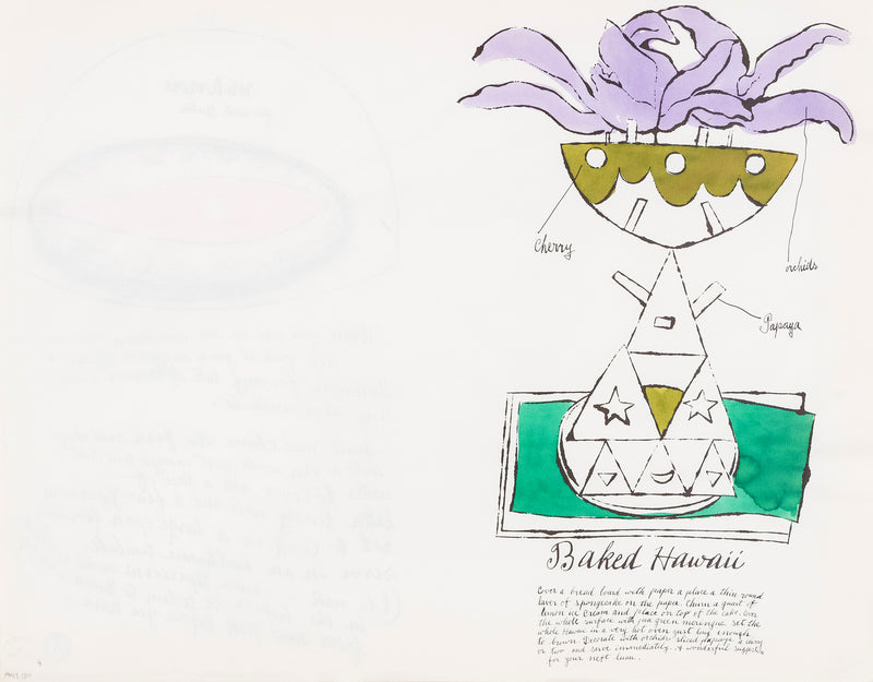 ANDY WARHOL "BAKED HAWAII" LITHOGRAPH, 1959 – Caviar20 ANDY WARHOL "BAKED HAWAII" LITHOGRAPH, 1959 – Caviar20