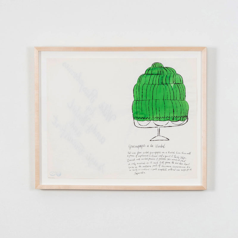 ANDY WARHOL "GREENGAGES A LA WARHOL" LITHOGRAPH, 1959