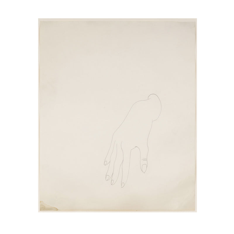 andy warhol drawing original 1950s 1956 right hand outstretched figure study 