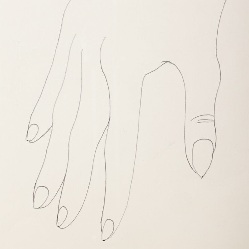 andy warhol drawing original 1950s 1956 right hand outstretched figure study 