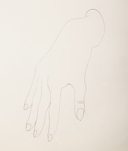 andy warhol drawing original 1950s 1956 right hand outstretched figure study 