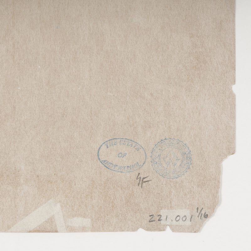 ANDY WARHOL "JOHN BUTLER SUNNING" DRAWING, 1954