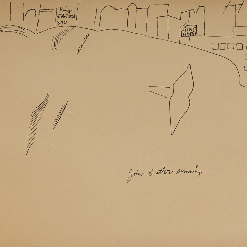 ANDY WARHOL "JOHN BUTLER SUNNING" DRAWING, 1954