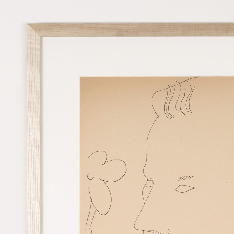ANDY WARHOL "ALEXANDER WITH FLOWER XL" DRAWING, 1955