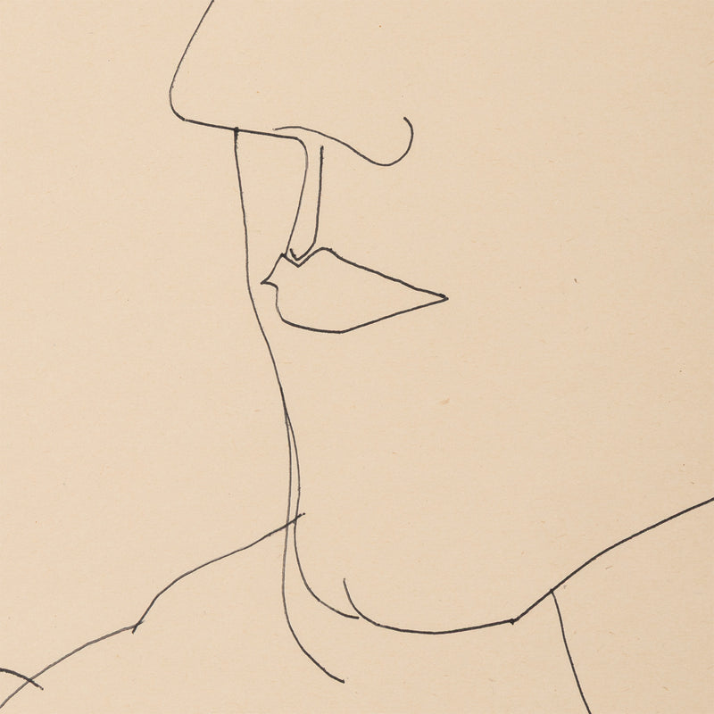 ANDY WARHOL "ALEXANDER WITH FLOWER XL" DRAWING, 1955