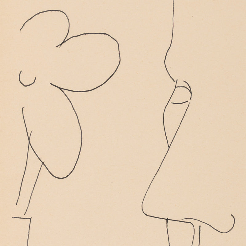 ANDY WARHOL "ALEXANDER WITH FLOWER XL" DRAWING, 1955