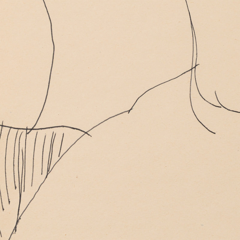 ANDY WARHOL "ALEXANDER WITH FLOWER XL" DRAWING, 1955