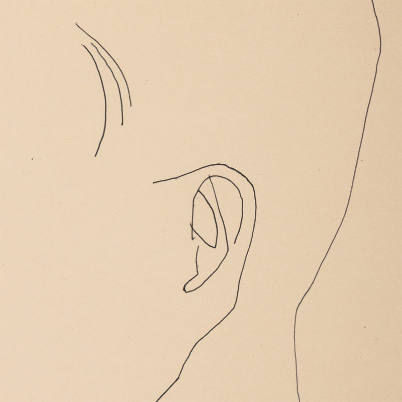 ANDY WARHOL "ALEXANDER WITH FLOWER XL" DRAWING, 1955