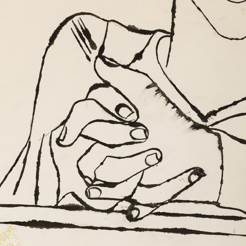 andy warhol early drawing draftsman sailor ink on paper fantastic example 1950s iconic american artist pop art seminal 