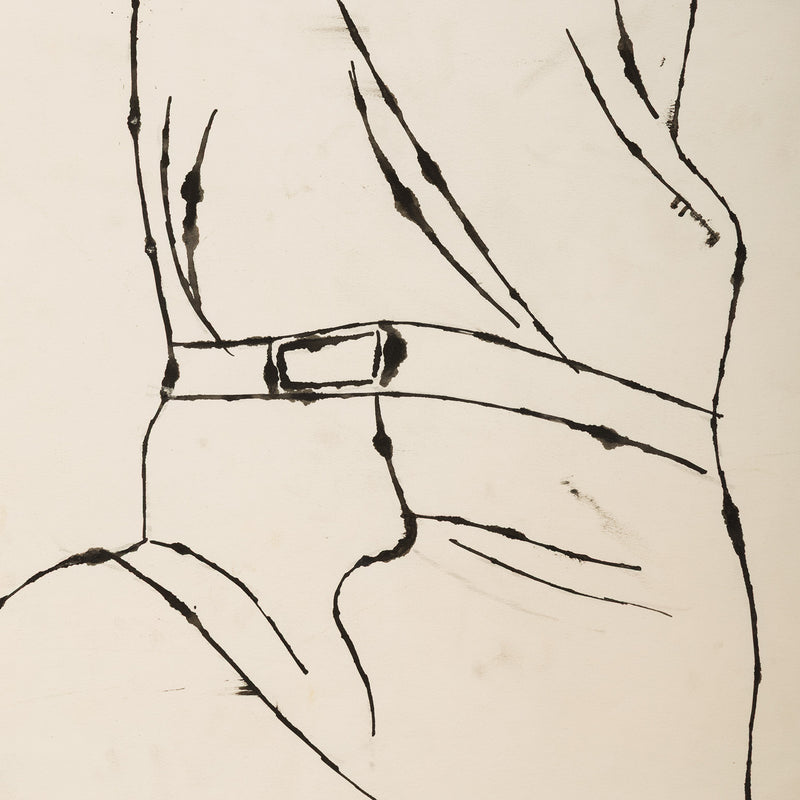 andy warhol early drawing draftsman sailor ink on paper fantastic example 1950s iconic american artist pop art seminal 