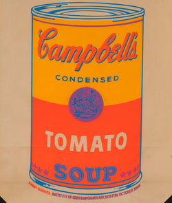 andy warhol soup can bag silkscreen 1966 ica boston institute of contemporary art boston 1966 andy warhol shopping bag campbells soup print multiple serigraph screenprint silkscreen iconic warhol print framed