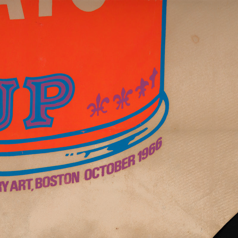 andy warhol soup can bag silkscreen 1966 ica boston institute of contemporary art boston 1966 andy warhol shopping bag campbells soup print multiple serigraph screenprint silkscreen iconic warhol print framed