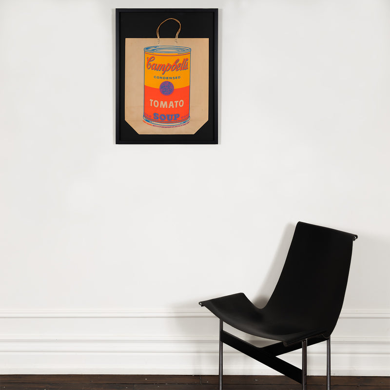andy warhol soup can bag silkscreen 1966 ica boston institute of contemporary art boston 1966 andy warhol shopping bag campbells soup print multiple serigraph screenprint silkscreen iconic warhol print framed