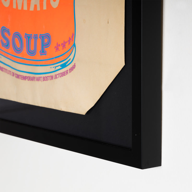 andy warhol soup can bag silkscreen 1966 ica boston institute of contemporary art boston 1966 andy warhol shopping bag campbells soup print multiple serigraph screenprint silkscreen iconic warhol print framed