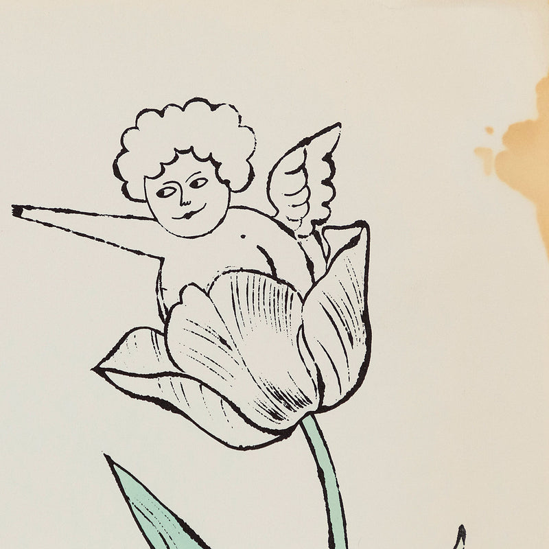 ANDY WARHOL "FLOWER ANGEL", 1956