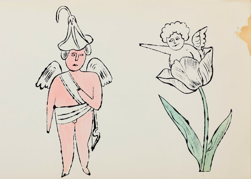 ANDY WARHOL "FLOWER ANGEL", 1956