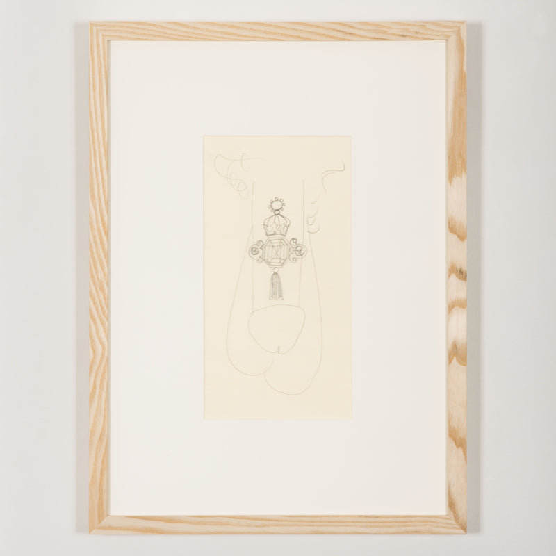 ANDY WARHOL "THE CROWN JEWELS" DRAWING, 1956
