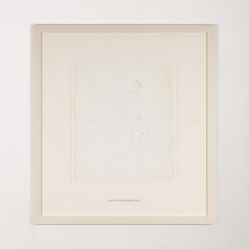 andy warhol inkblot drawing original 1950s portrait of igor youskevitch 1953-1955 1950s c. early work framed