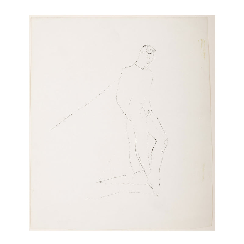 andy warhol inkblot drawing original 1950s portrait of igor youskevitch 1953-1955 1950s c. early work
