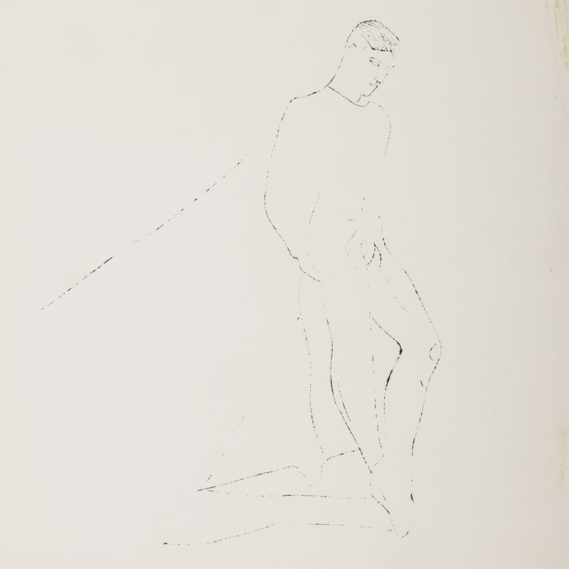 andy warhol inkblot drawing original 1950s portrait of igor youskevitch 1953-1955 1950s c. early work