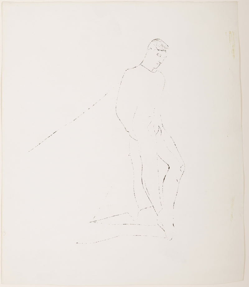 andy warhol inkblot drawing original 1950s portrait of igor youskevitch 1953-1955 1950s c. early work