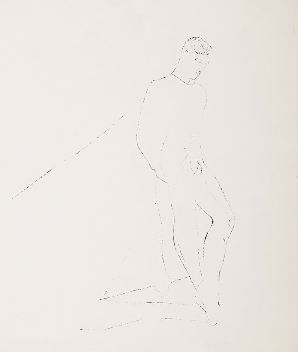 andy warhol inkblot drawing original 1950s portrait of igor youskevitch 1953-1955 1950s c. early work