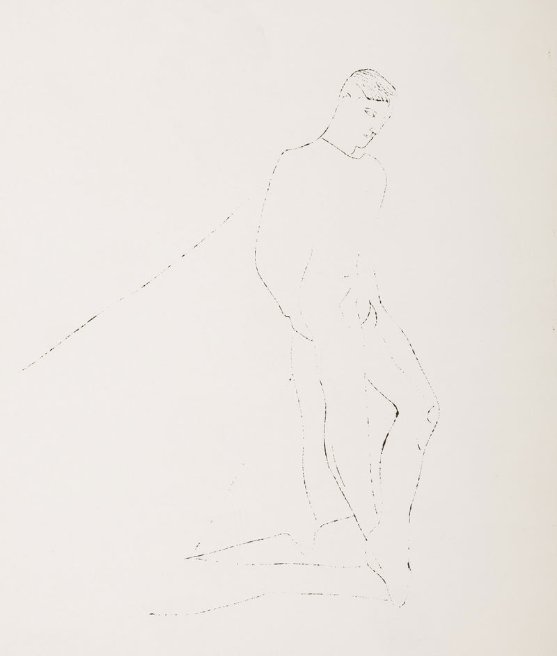 andy warhol inkblot drawing original 1950s portrait of igor youskevitch 1953-1955 1950s c. early work