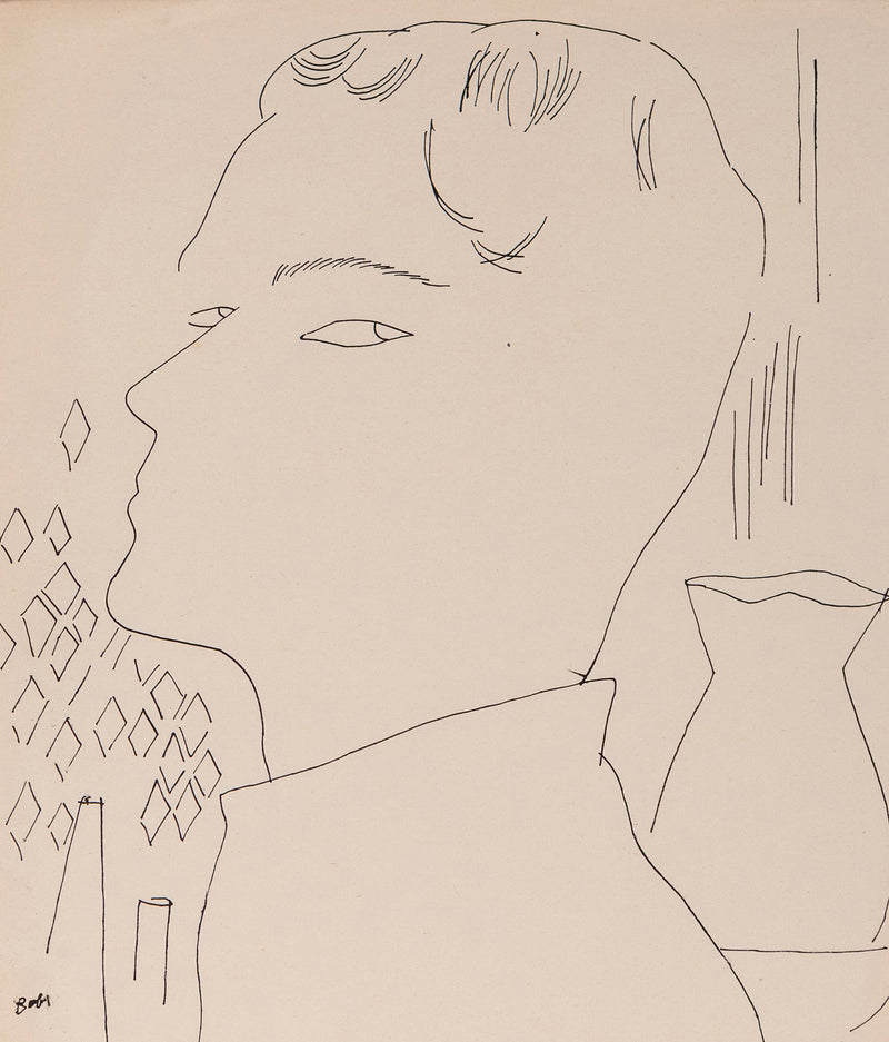 ANDY WARHOL "BOB" DRAWING, 1955