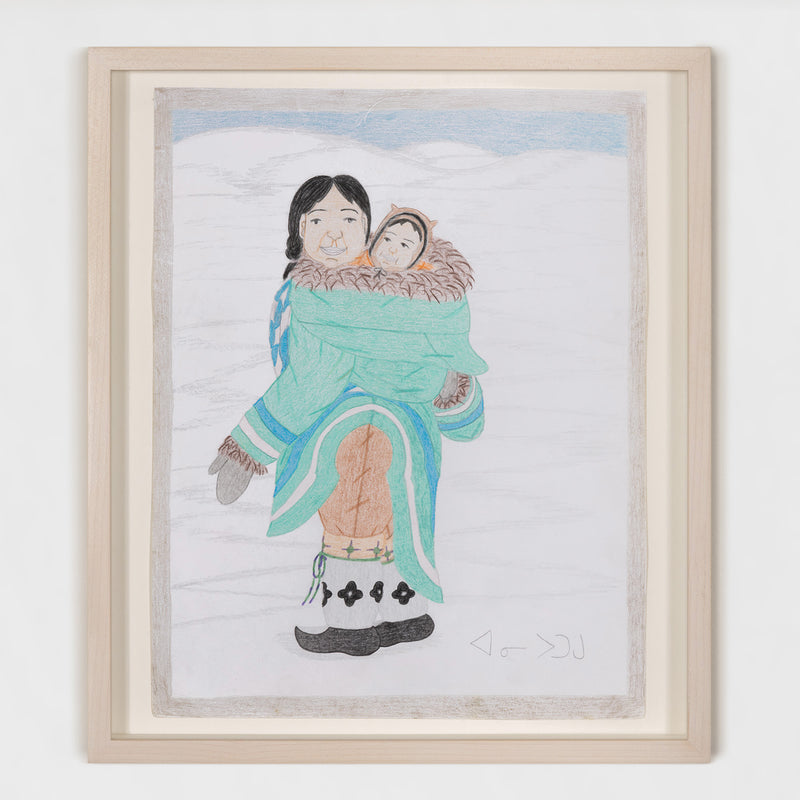 ANNIE POOTOOGOOK "MOTHER AND CHILD" DRAWING, 2012