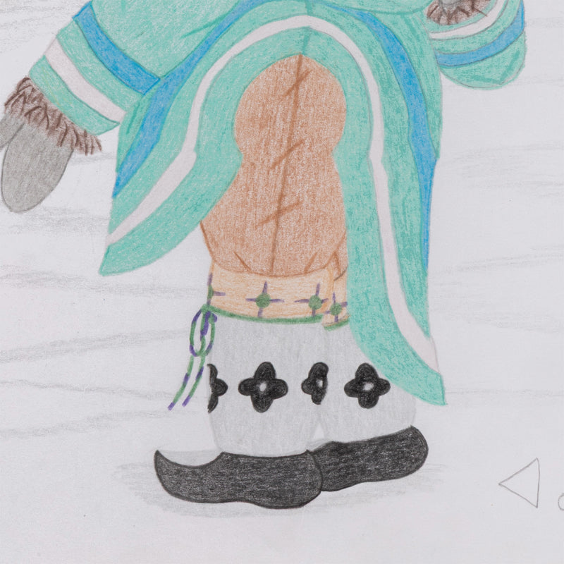 ANNIE POOTOOGOOK "MOTHER AND CHILD" DRAWING, 2012