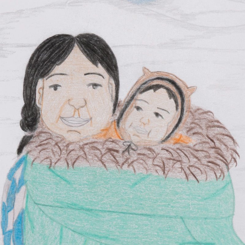 ANNIE POOTOOGOOK "MOTHER AND CHILD" DRAWING, 2012