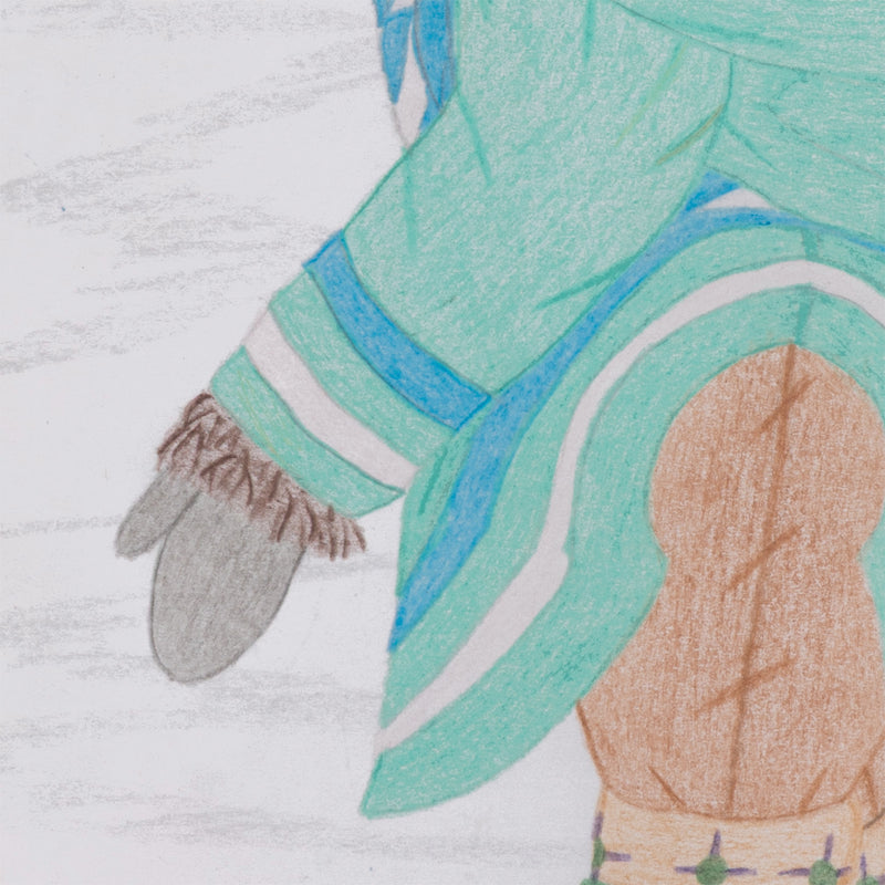 ANNIE POOTOOGOOK "MOTHER AND CHILD" DRAWING, 2012