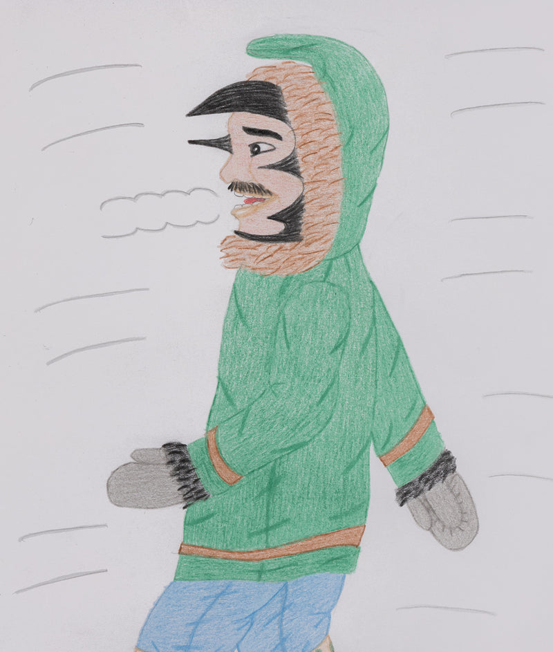 ANNIE POOTOOGOOK "WIND WALKER" DRAWING, 2012