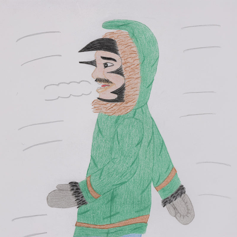 ANNIE POOTOOGOOK "WIND WALKER" DRAWING, 2012