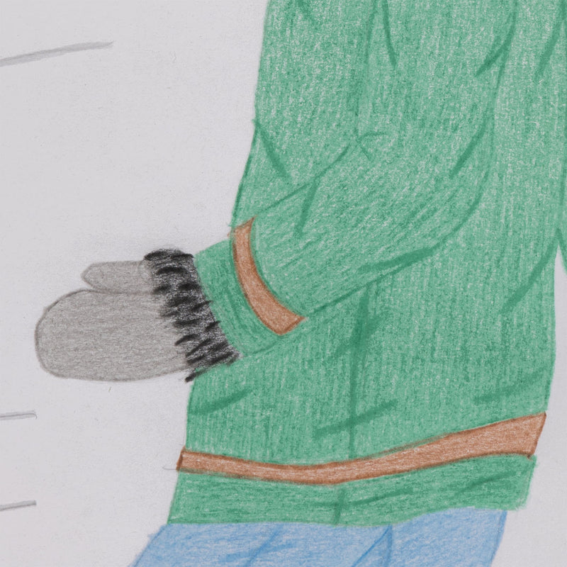 ANNIE POOTOOGOOK "WIND WALKER" DRAWING, 2012