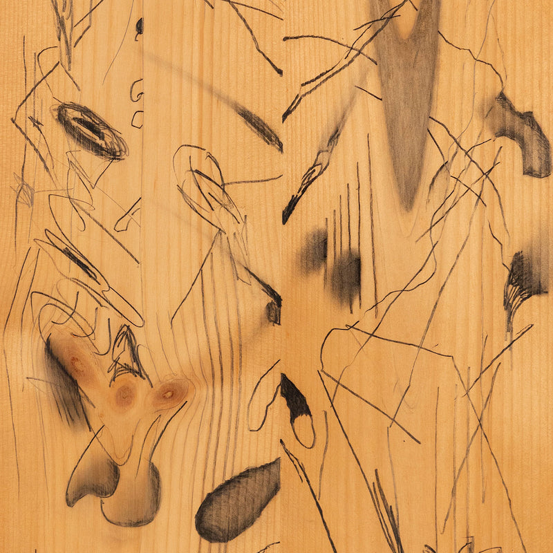 CARROLL DUNHAM "UNTITLED" MIXED MEDIA ON WOOD, 1983