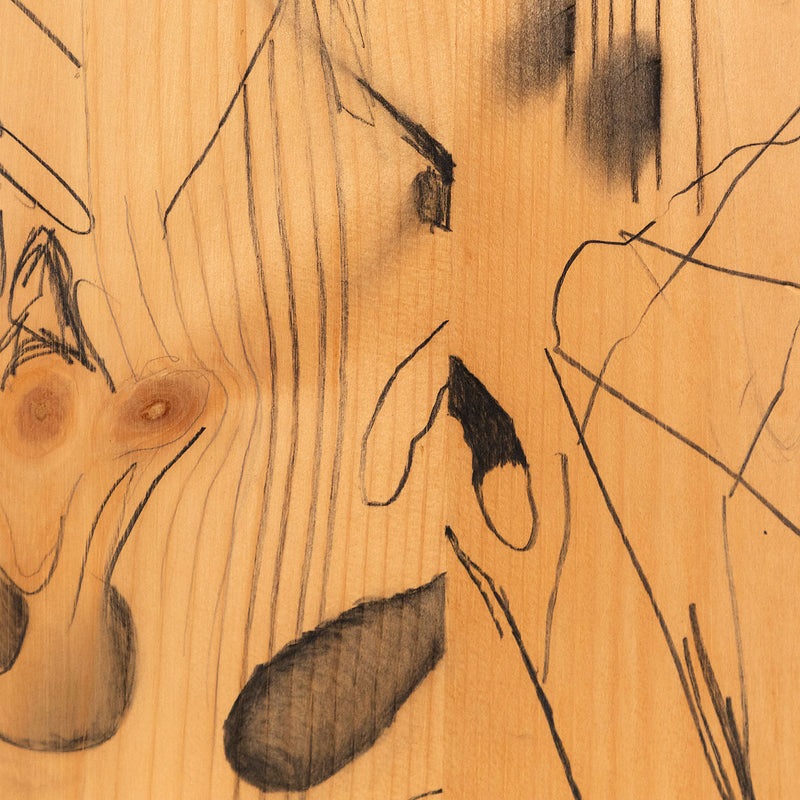CARROLL DUNHAM "UNTITLED" MIXED MEDIA ON WOOD, 1983