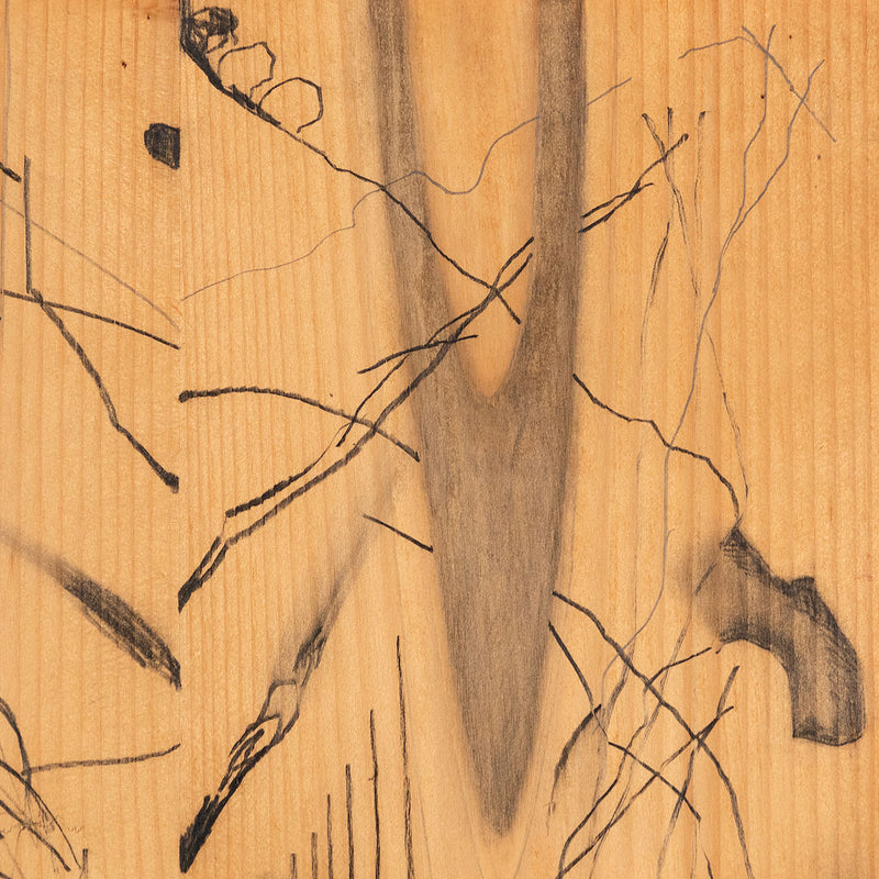 CARROLL DUNHAM "UNTITLED" MIXED MEDIA ON WOOD, 1983