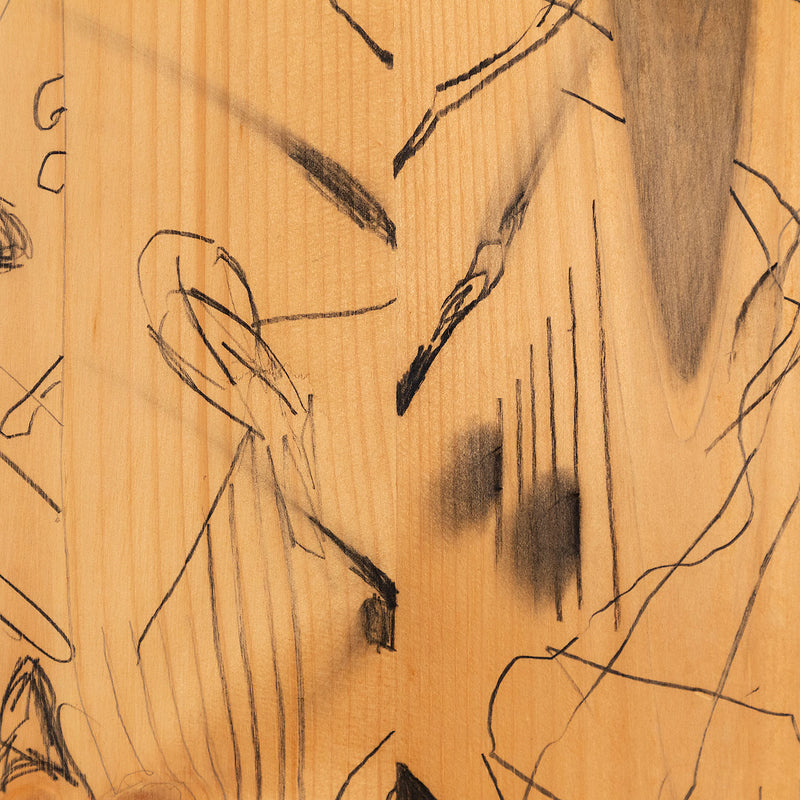 CARROLL DUNHAM "UNTITLED" MIXED MEDIA ON WOOD, 1983