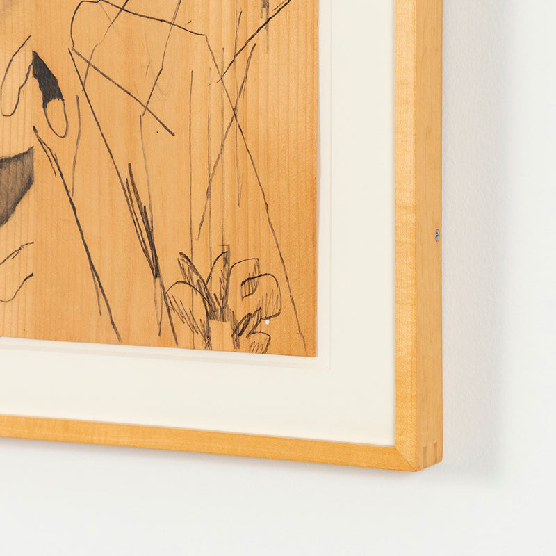 CARROLL DUNHAM "UNTITLED" MIXED MEDIA ON WOOD, 1983