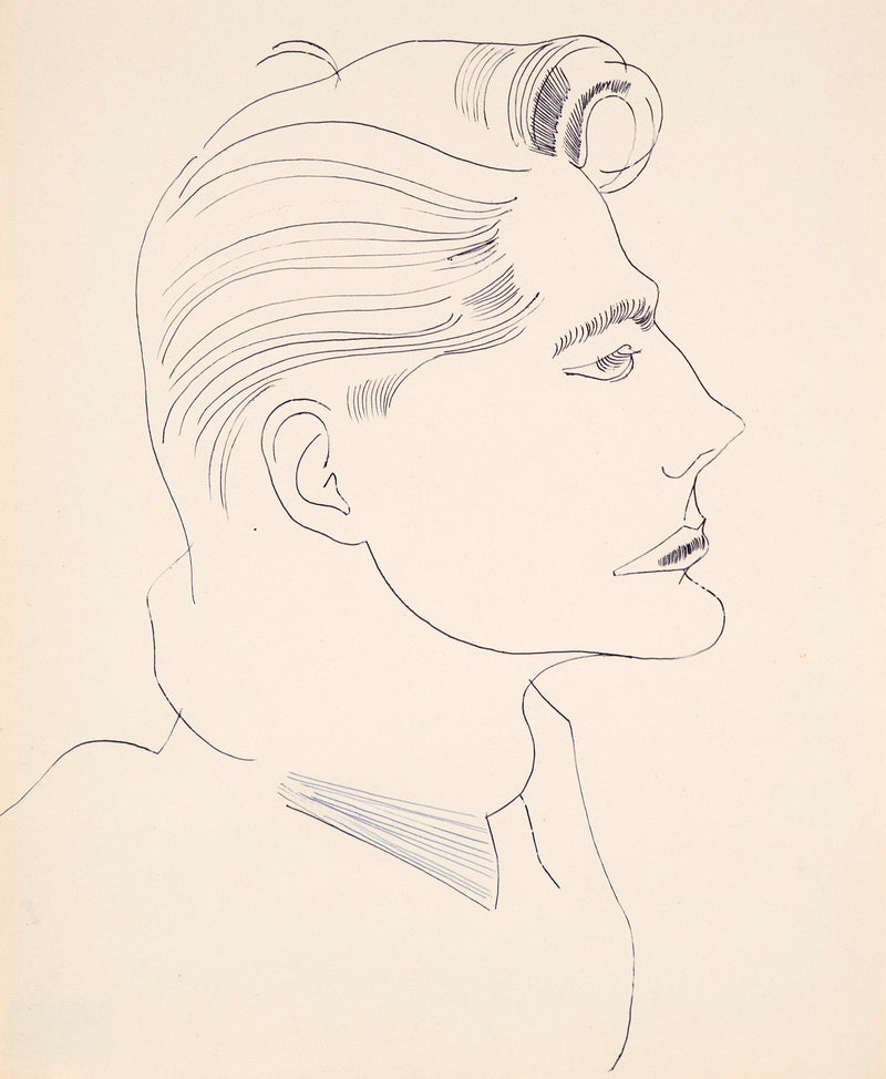 ANDY WARHOL "PROFILE OF A MAN (TONY)" DRAWING, 1950s