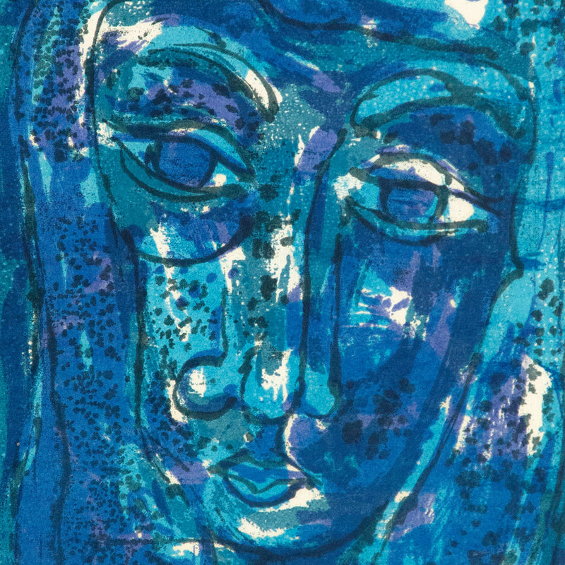 Charles Pachter expressionist portrait completed in 1962. This is an early example from the artist's ouevre.