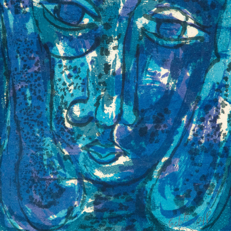 Charles Pachter expressionist portrait completed in 1962. This is an early example from the artist's ouevre.