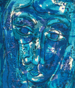 Charles Pachter expressionist portrait completed in 1962. This is an early example from the artist's ouevre.