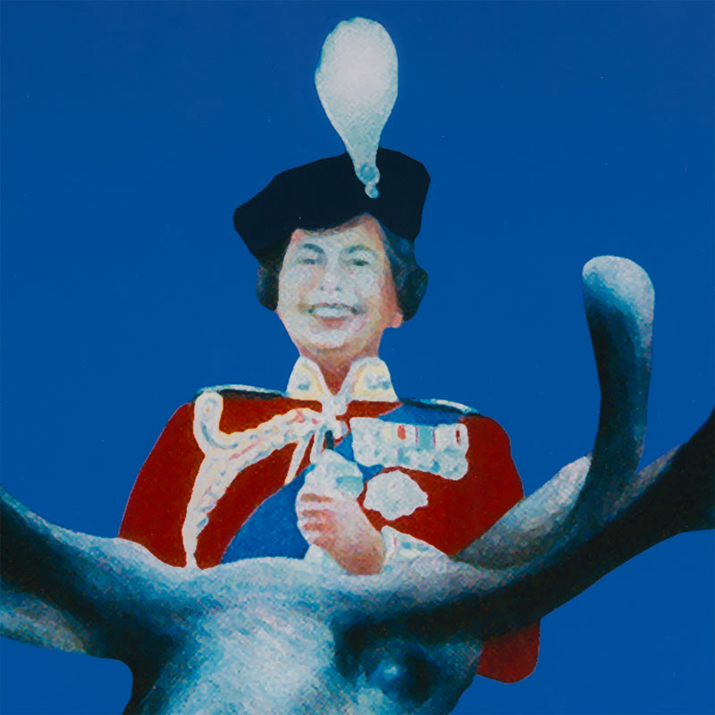 charles pachter joy ride moose queen print limited edition giclee canadian artwork canadian artist blue moose queen elizabeth II charlie pachter art collect pachter buy pachter sell pachter art iconic image