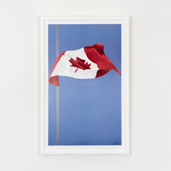 Art print of patriotic Canadian Flag by famous Canadian artist Charles Pachter, 1981.
