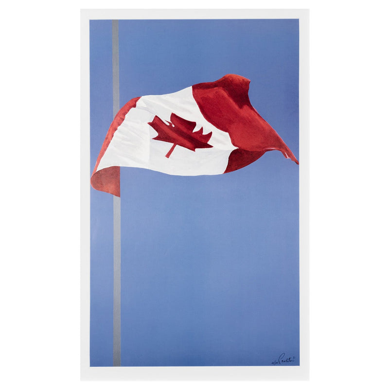 Art print of patriotic Canadian Flag by famous Canadian artist Charles Pachter, 1981.